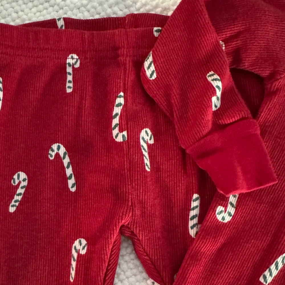 Carter's Red Candy Cane Pajama Set Holiday Christmas 18 months - Picture 4 of 5